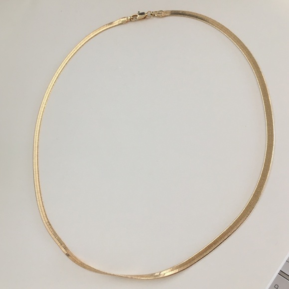 18K gold filled snake chain necklace 18” - Picture 3 of 4